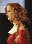 BOTTICELLI, Sandro Portrait of a Young Woman after oil painting artist